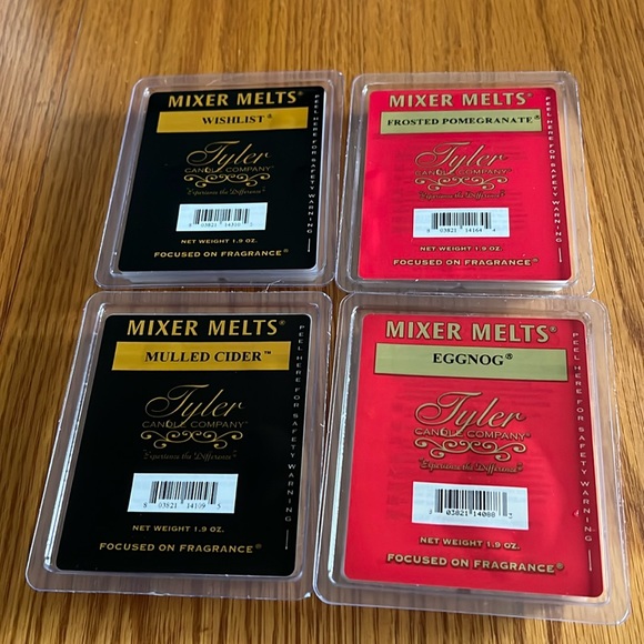 Tyler Candle Company Accents 4 Tyler Mixer Melts Holiday Scents Mulled Cider Eggnog Wishlist